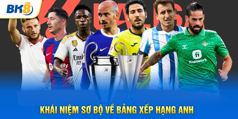Khái niệm sơ bộ về bảng xếp hạng Anh